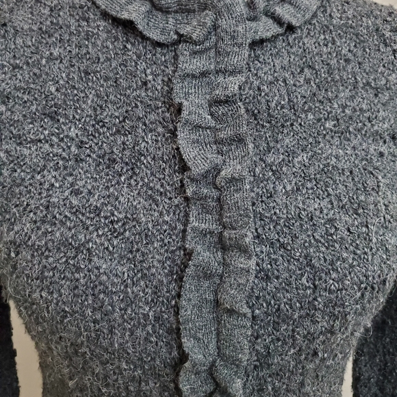 Willi Smith Wool/Alpaca Blend Ruffle Cardigan - Picture 6 of 11